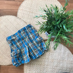 5 for $10 Shorts Blue Plaid baby 12m